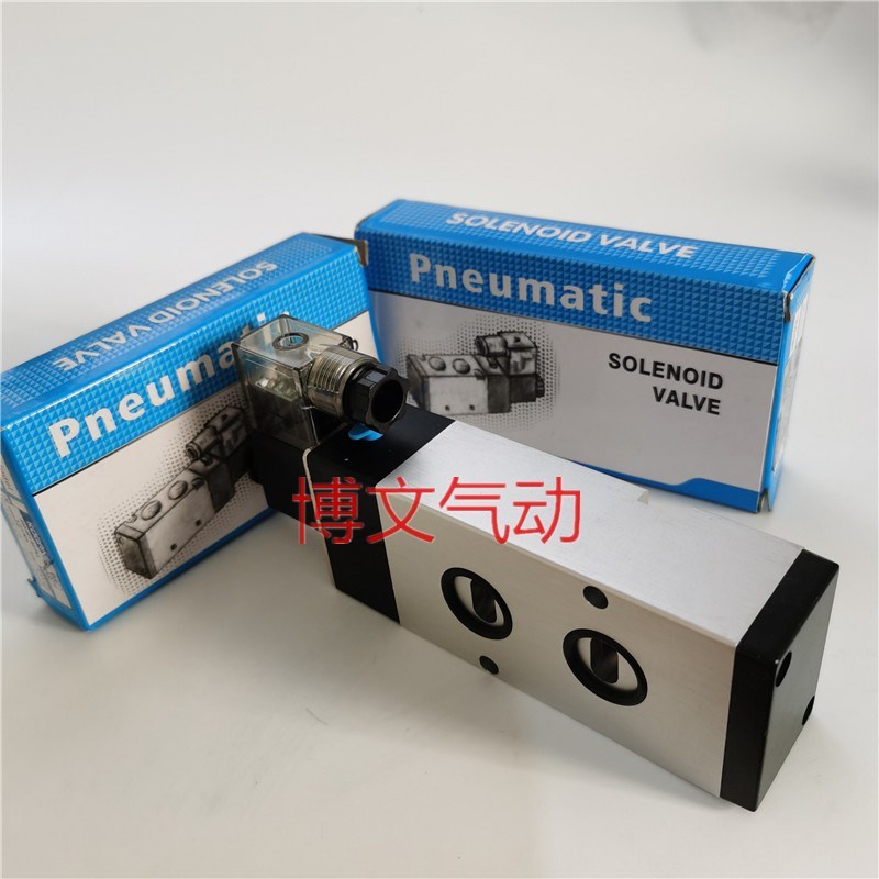 电磁阀4M410-15 4分螺纹G1/2换向阀4M41015A/B板式贴面按装