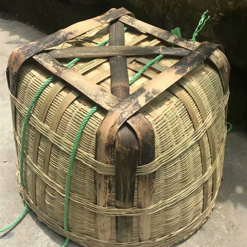 大箩筐手工精细竹编框竹大箩篼收纳大竹筐子竹篓环保超市装饰储物