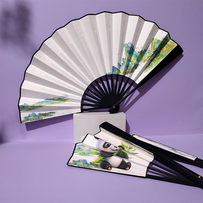 10寸扇子创意空白宣纸古风扇中国风折叠随身礼品扇男创作折扇定制