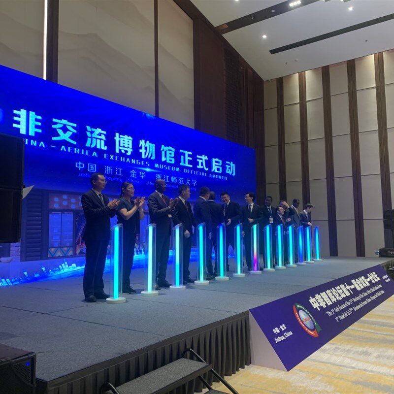 创意 科技感发光能量灯柱 启动仪式 手掌立柱 亚克力点亮活动道具