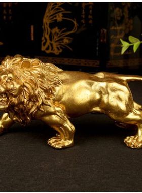 纯铜狮子摆件雄狮客厅电视柜酒柜镇宅家居装饰品店铺公司开业礼品