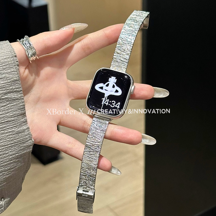 适用华为fit4手表表带百达翡丽纹不锈钢金属高级感男女夏watch三3