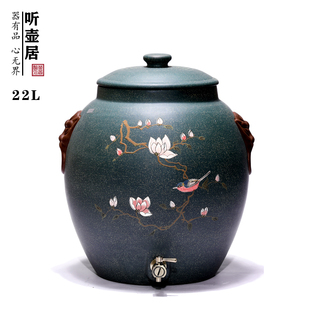 听壶居新品紫砂水缸家用储水罐厨房存水桶茶道缸自助泡茶缸水包邮