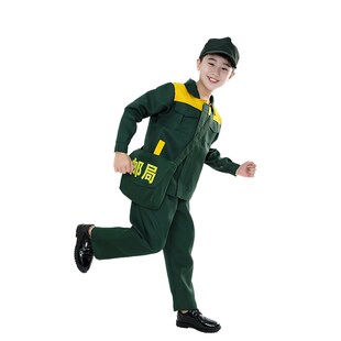 儿童职业工作体验服邮递员消防员工程师工人志愿者快递角色表演服