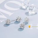 双头水钻免耳堵s925银螺纹防过敏养耳洞耳骨钉耳环气质高级感耳饰
