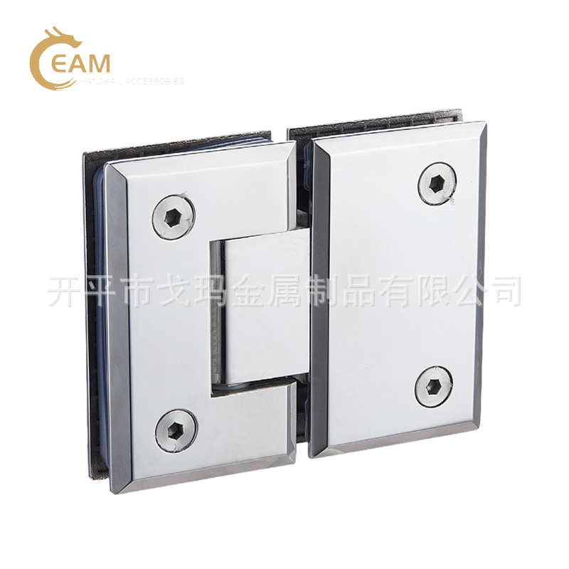 不锈钢180度浴室夹 玻璃合页 无框玻璃门夹铰链 淋浴房办公室门夹