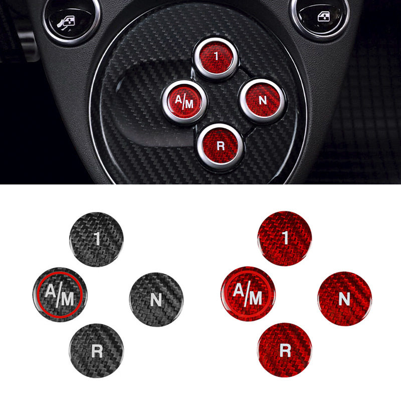适用于菲亚特Abarth 500 595 695 换档面板按钮盖 改装内饰配件