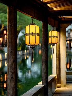 户外防水中式大门屋檐吊灯庭院宫廷凉亭过道长廊连廊阳台室外灯具