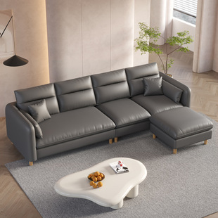 猫抓皮沙发小户型直排三人位简约现代科技布艺沙发客厅2023新款