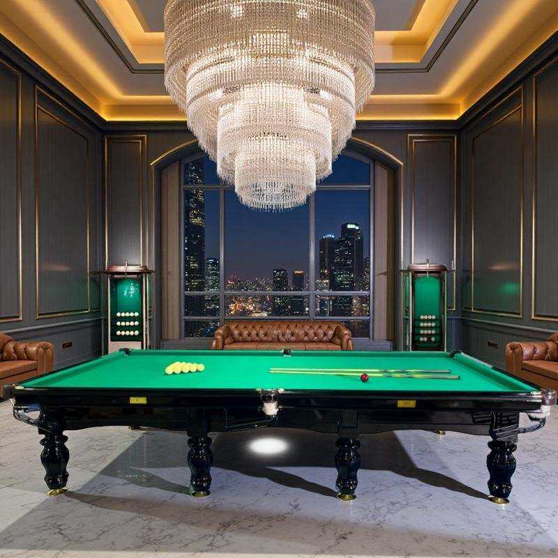 俄式台球桌标准型商用中式黑八青石板钢库桌球台俱乐部球桌台球