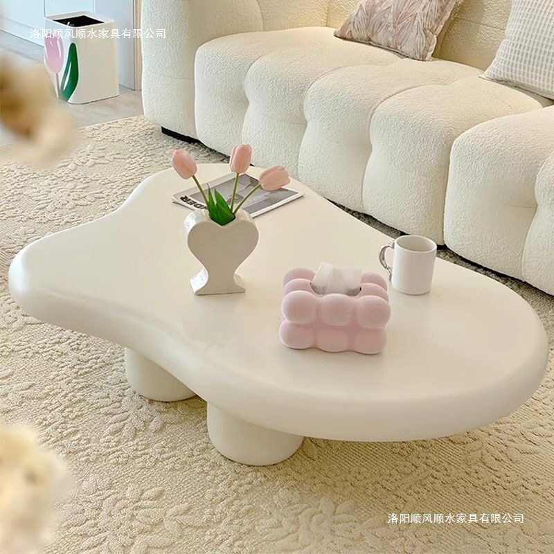 奶油风云朵茶几北欧家用小户型异形茶桌现代简约民宿网红创意茶几