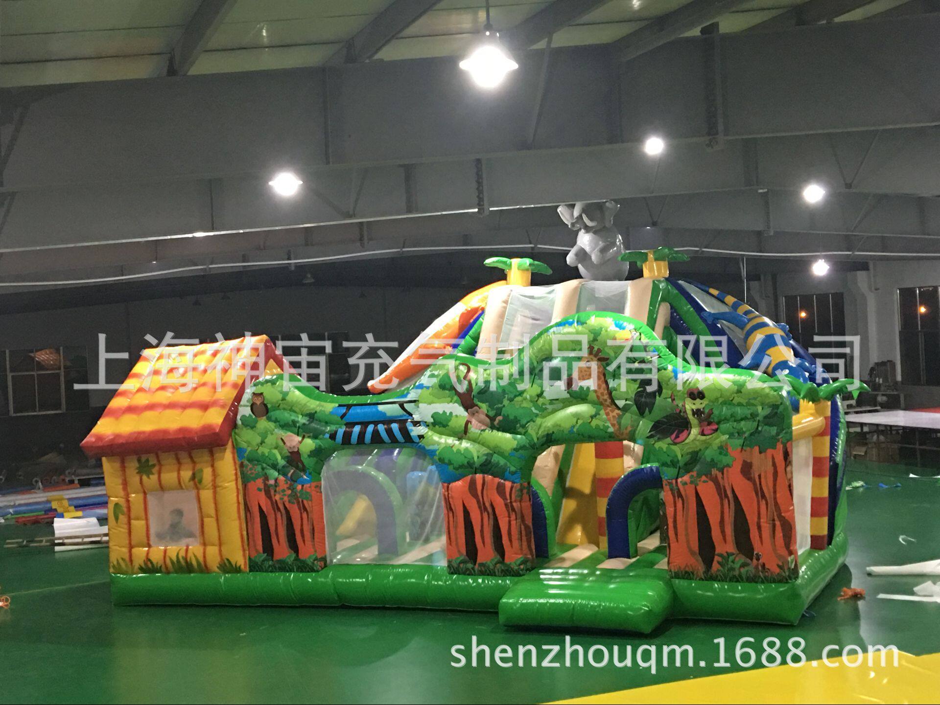 户外大型水上乐园设备充气水上滑梯圆形水池组合儿童成人戏