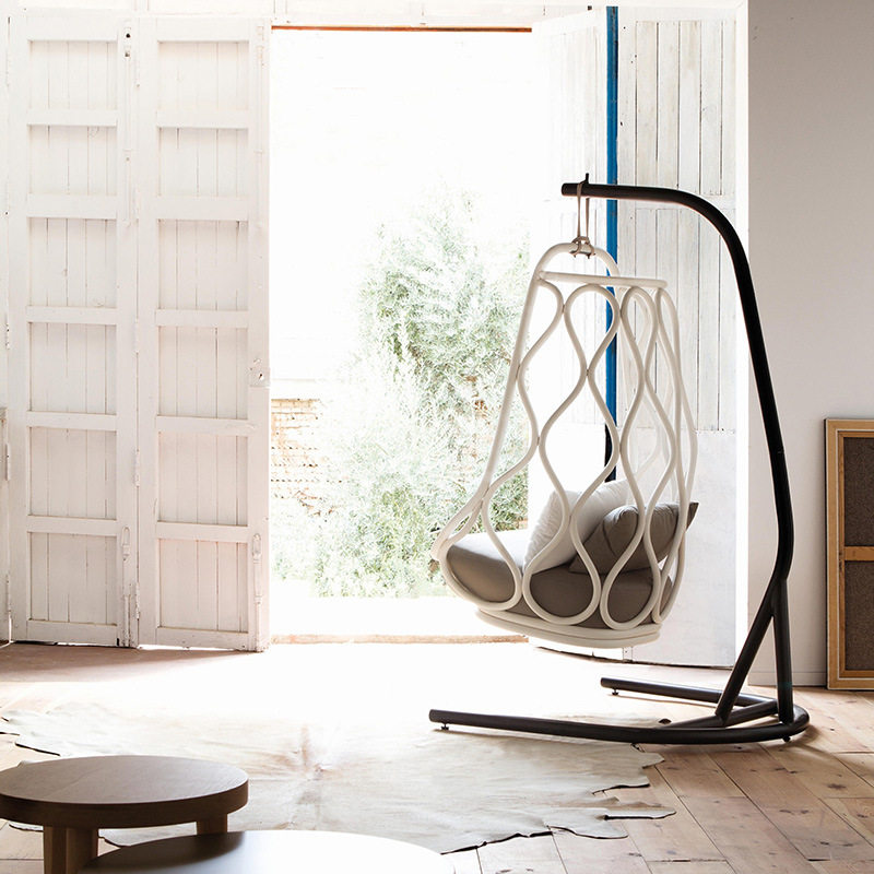 户外吊椅铁艺秋千室内鸟巢吊篮成人阳台单双人公主摇篮椅悬挂式