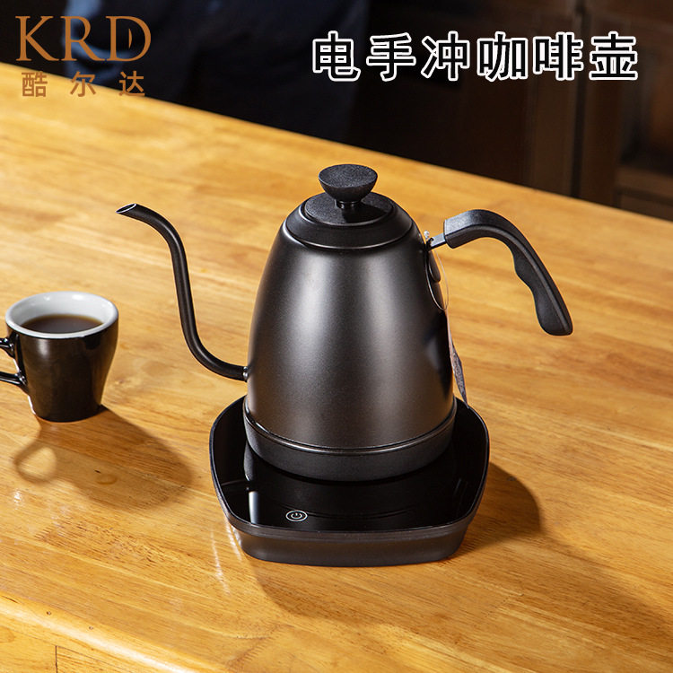 304材料电温控手冲咖啡壶家用细口不锈钢电热水壶泡茶控温壶