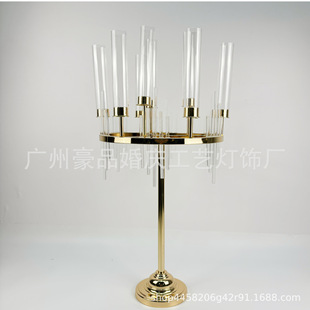 跨境婚庆九头烛台婚礼堂宴会厅酒店餐桌节日派对家居装饰路引摆件