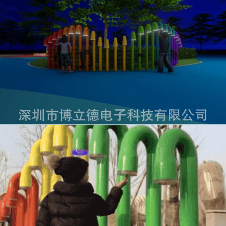互动感应声光LED景观灯柱