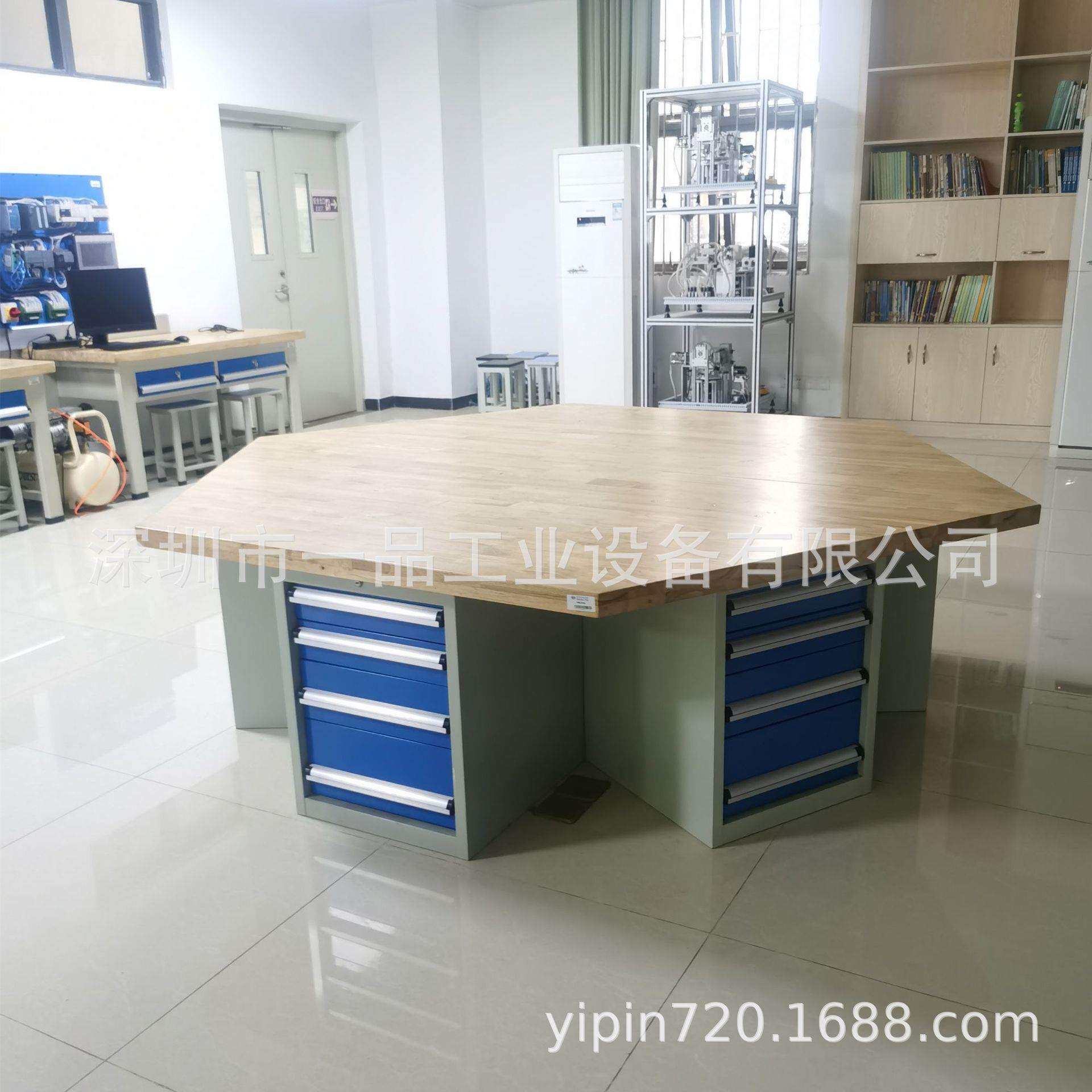 一品榉木钳工工作台双面钳工台重型虎钳钳工桌钳工台榉木工作台
