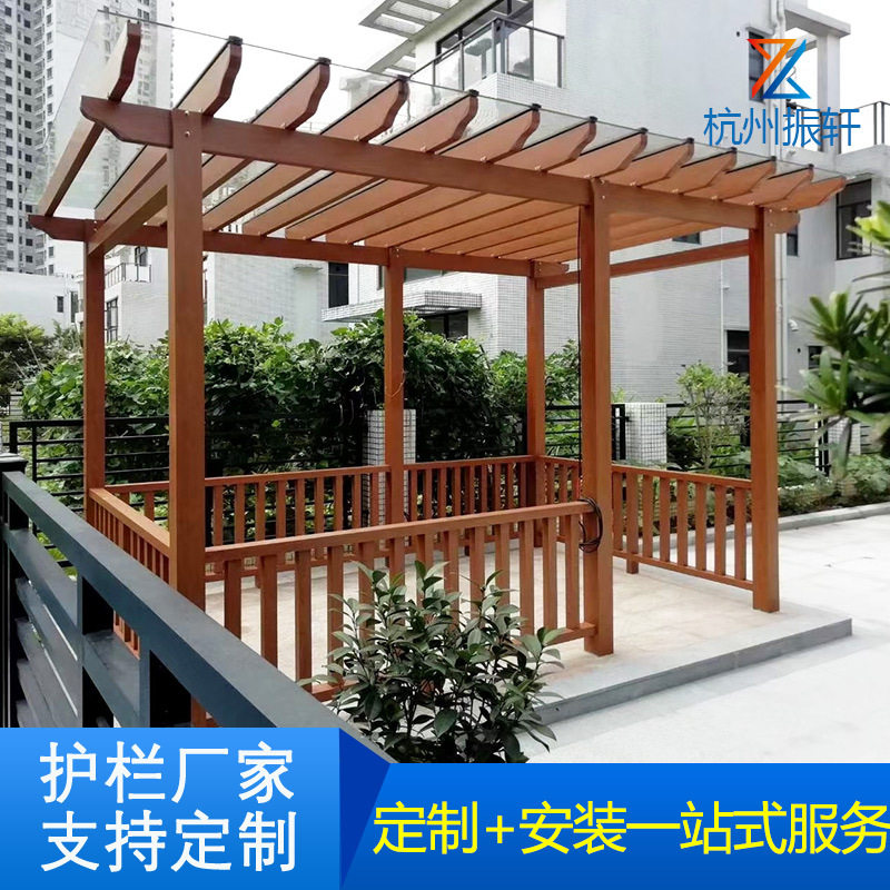 户外仿古凉亭古建木质庭院别墅廊架水榭回廊文化小青瓦防腐木长廊