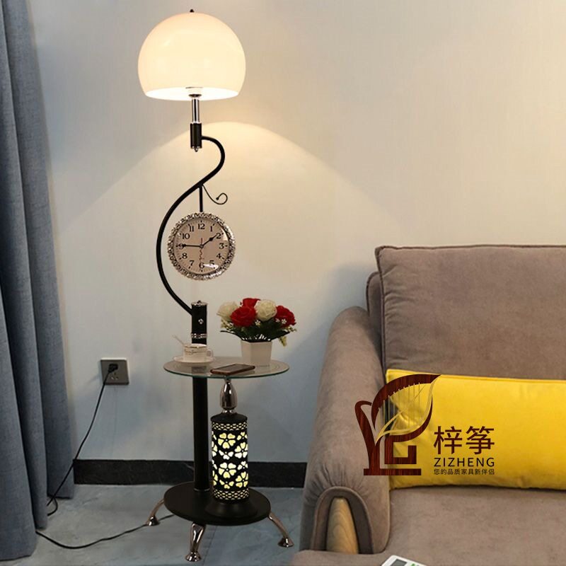 创意时尚简约现代落地灯茶几客厅钟表个性沙发卧室书房网红床头灯