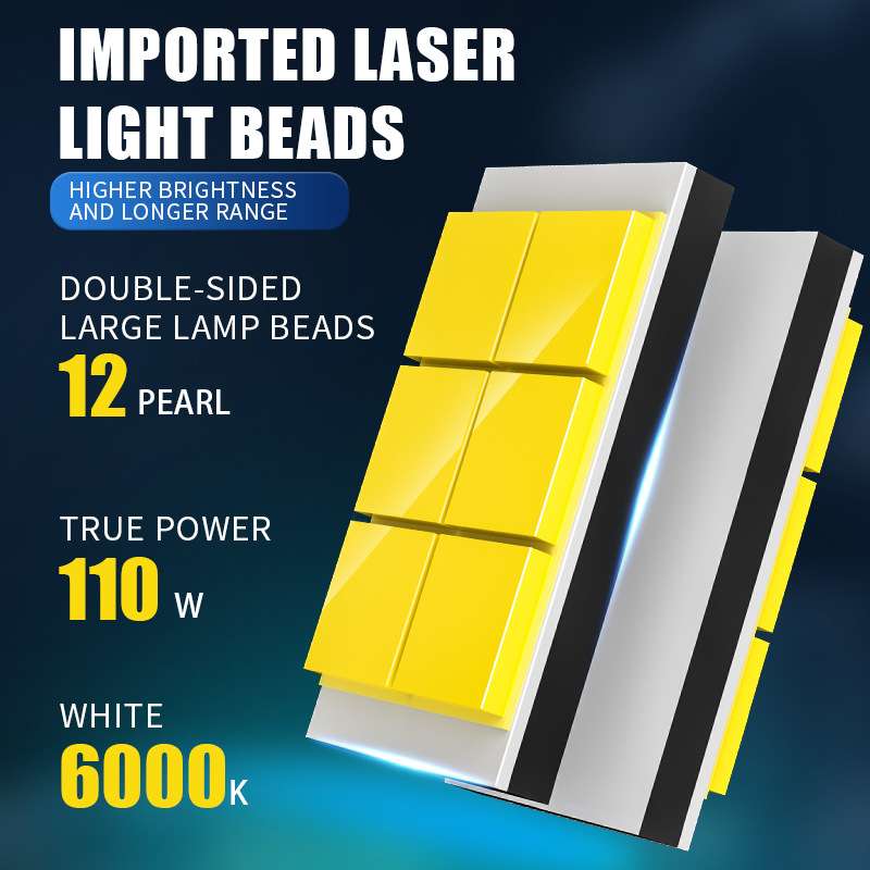 2023新品直销超高亮双铜管110W LED汽车前大灯H4远近光一体改