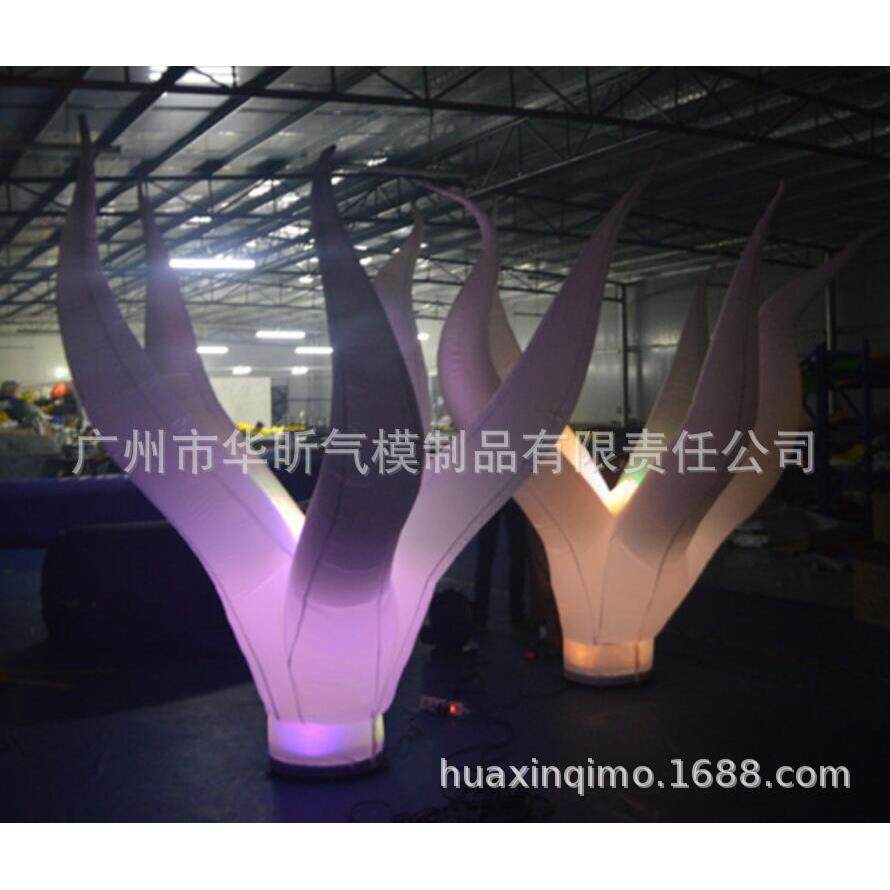 新款充气灯光气模发光星星气球灯派对装饰花朵LED灯夜
