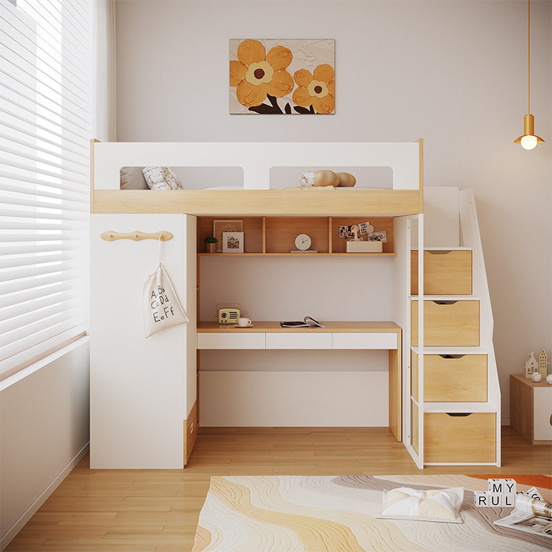 小户型省空间组合床书桌衣柜