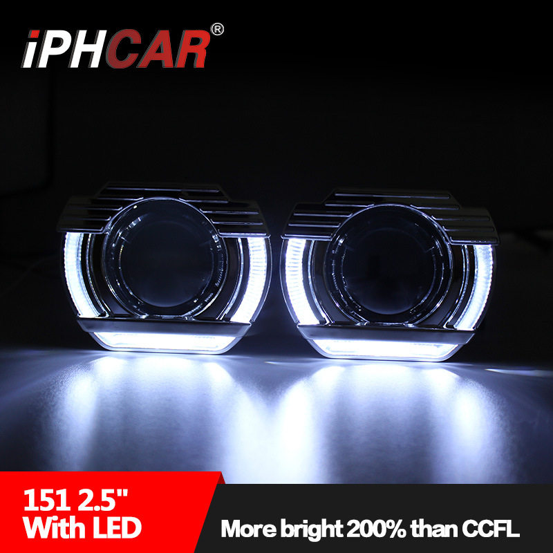 IPHCAR 个性U型光导天使眼装饰罩 2.5寸透镜透镜伟世通罩子日行灯