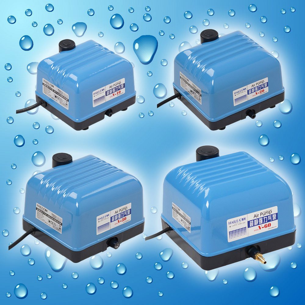 广东海利鱼缸气泵V10V20V30V60冲氧泵鱼池气泵鱼缸打氧泵增氧泵