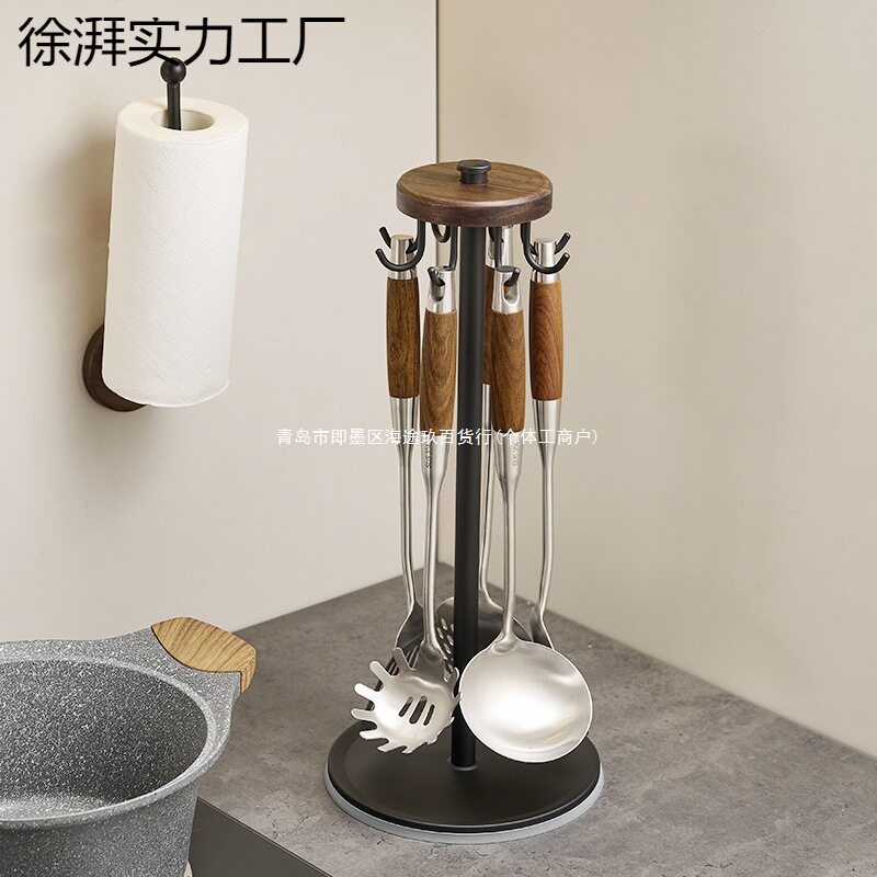 锅铲多功能挂架厨房旋转支架沥水挂钩厨具铲子台面置物架其他壁挂