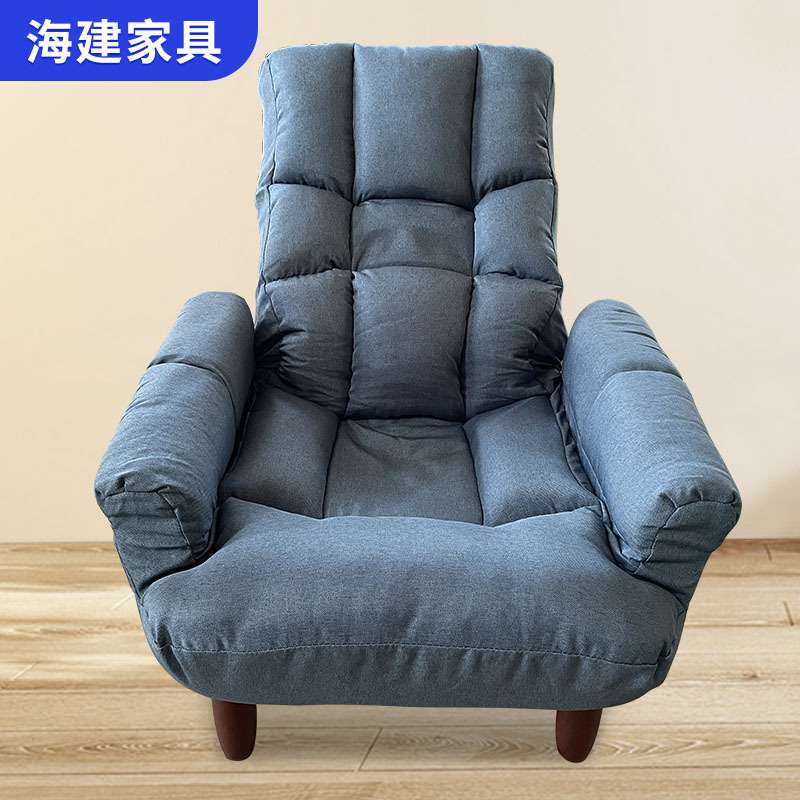 北欧简约布艺单人沙发家用卧室客厅休闲懒人椅租房小户型沙发椅
