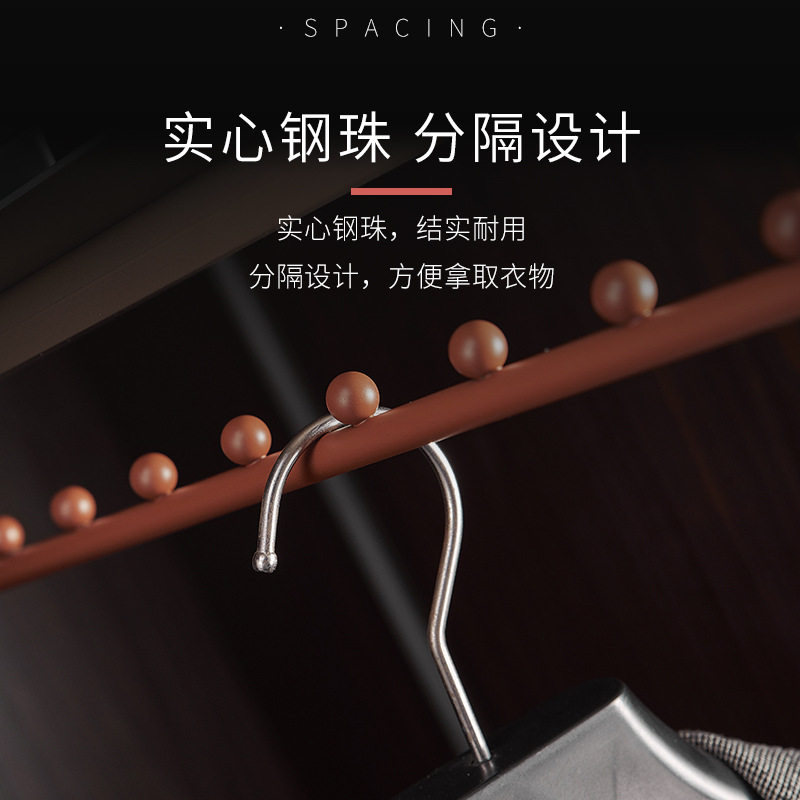衣帽间衣橱柜内挂衣器顶部安装横纵向抽拉挂衣杆衣通五金配件收纳