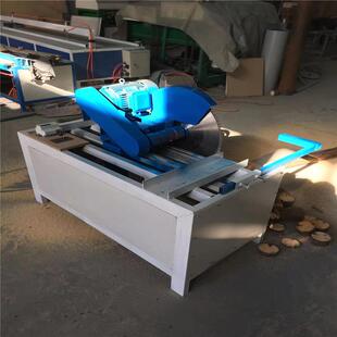 台式圆木断木锯小型半自动木棍截料锯方木圆木分段锯