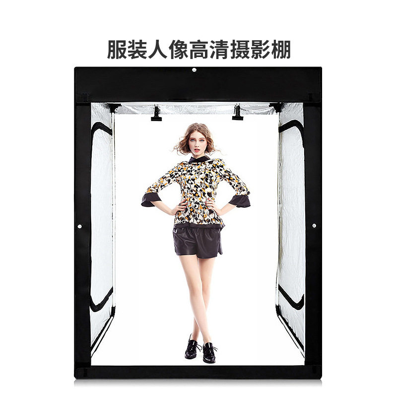 大型电商人像服装摄影棚200*120*100CM高清LED工作室产品拍照棚