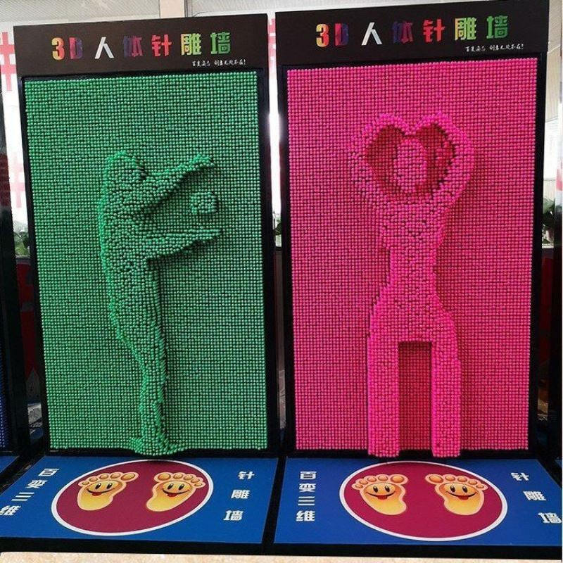 三维针雕3D打印机人体墙百变针画墙网红景区公园商场创意互动装置
