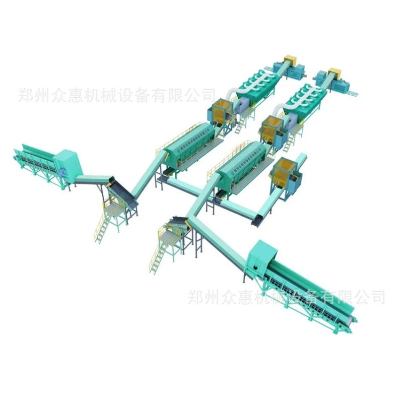 众惠连续式噪音小垃圾分类机器建筑垃圾分类生产线固废垃圾分拣站