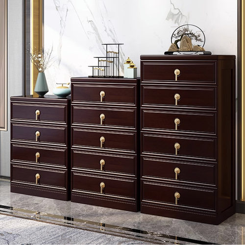 新中式三四五六斗柜简约实木现代多用卧室客厅收纳柜储物柜抽屉柜