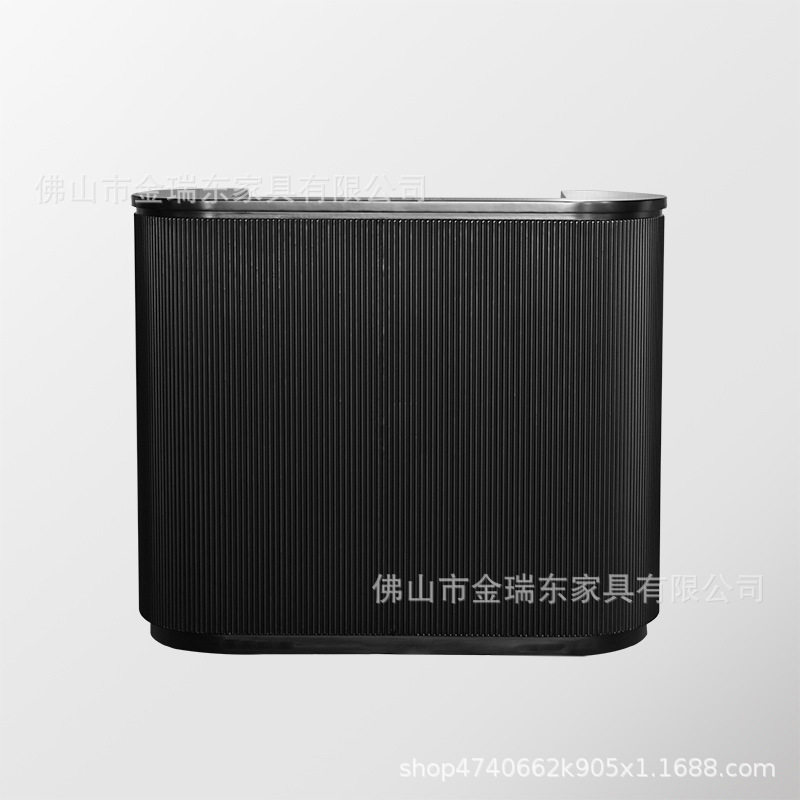 黑色弧形美容院接待收银台