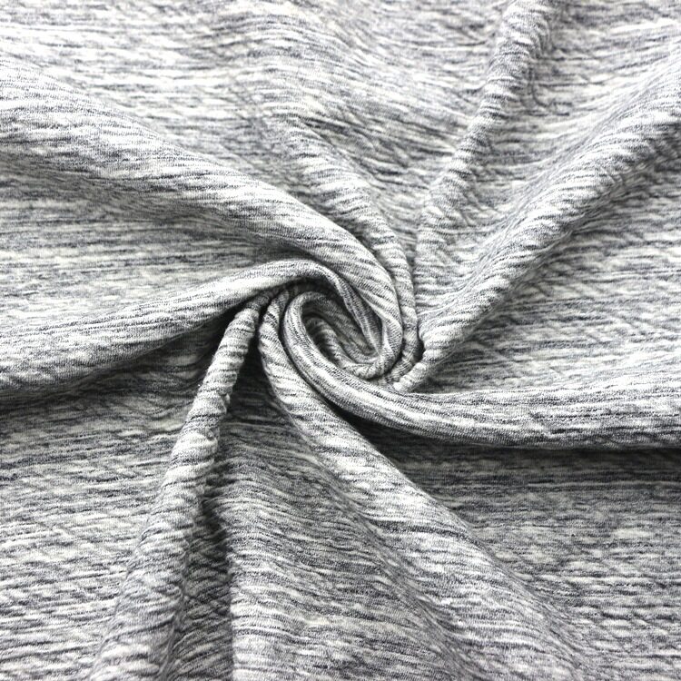 麻灰段彩棉涤氨纶弹力树皮纹提花3D空气层起泡泡连接布童服装面料