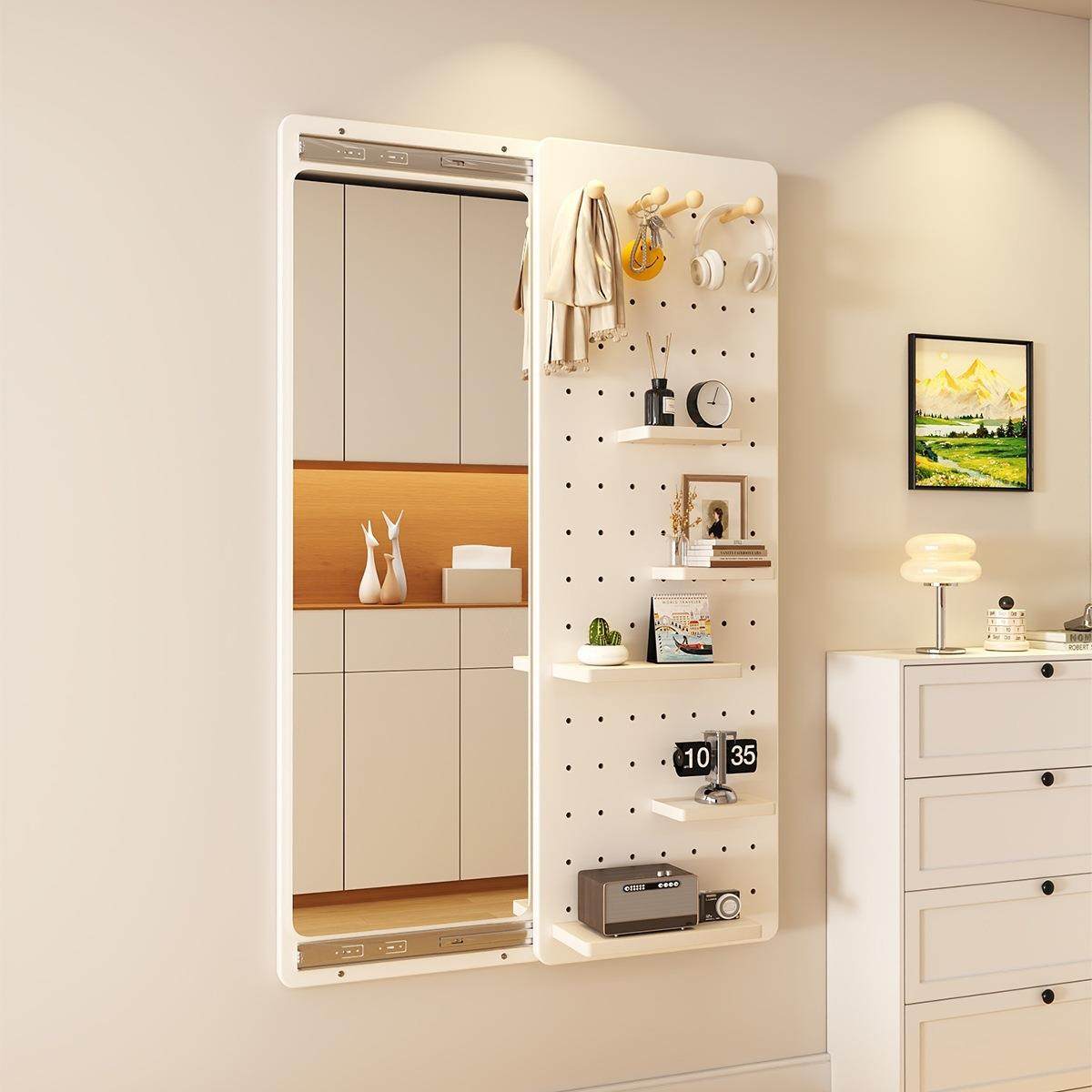 实木洞洞板穿衣镜隐藏式推拉全身镜子家用可关闭贴墙镜玄关试衣镜,畜牧/养殖物资,畜牧/养殖器械,淘宝优惠券,粉丝福利购,淘宝优惠卷