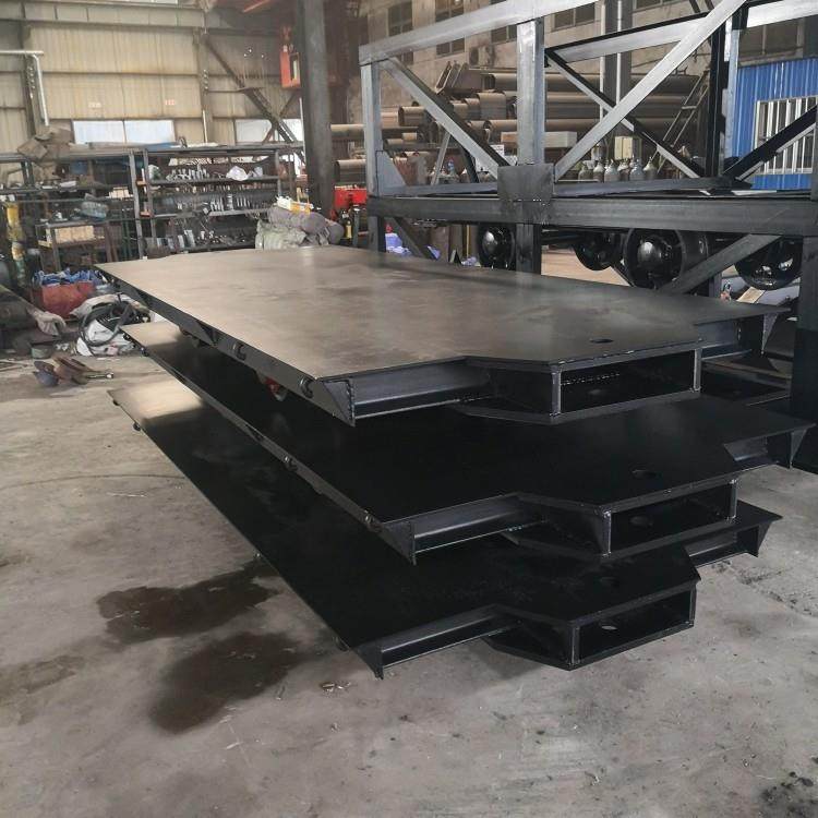 MPC平板车矿用轨道牵引式固定式矿车自卸隧道矿井侧卸式矿车