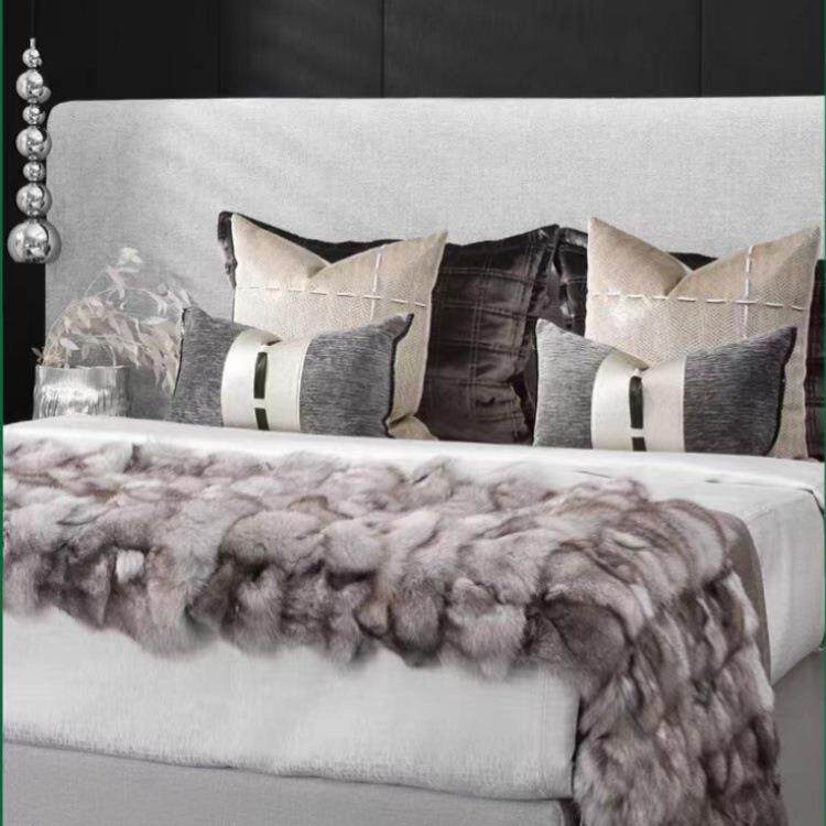 高端奢华样板间床品软装家具展厅床上用品样板房轻奢多件套