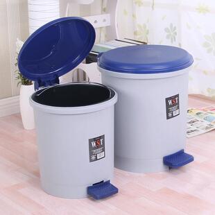 5.5L/10.6L/18L脚踩塑料垃圾桶家用圆形脚踏垃圾桶弹盖室内环卫桶