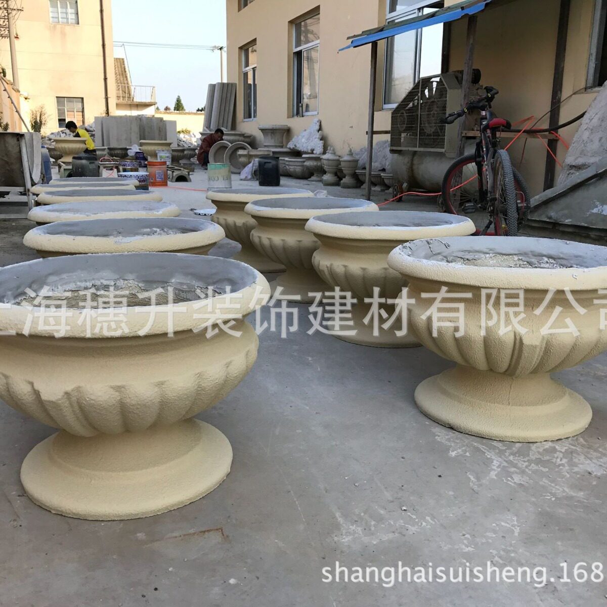 GRC花盆雕塑耐候耐久户外摆件