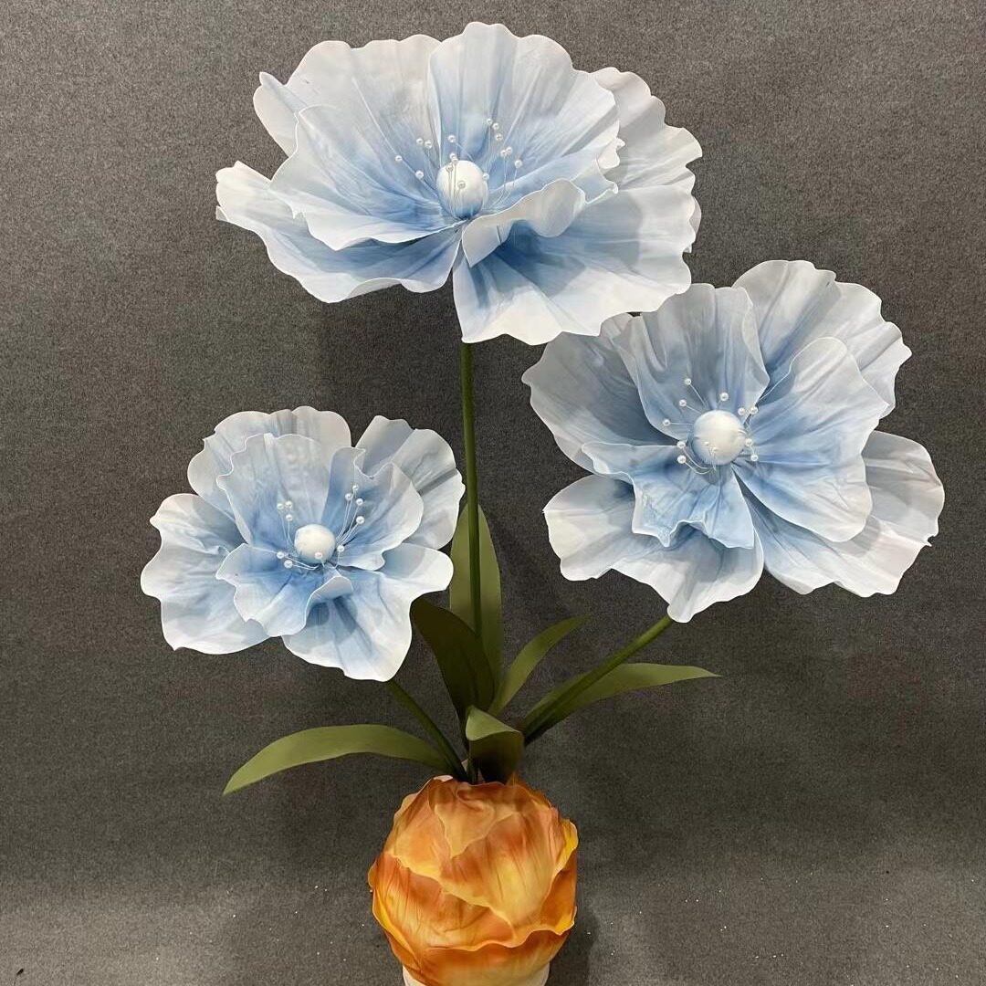 仿真EVA虞美人花婚庆路引