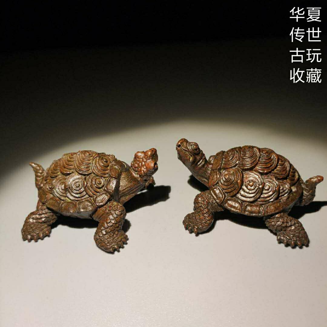 实心纯铜风水乌龟茶宠摆件