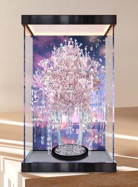 适用拼酷粉黛二十二凤冠粉冠粉红色凤冠透明防尘罩子展示收纳盒