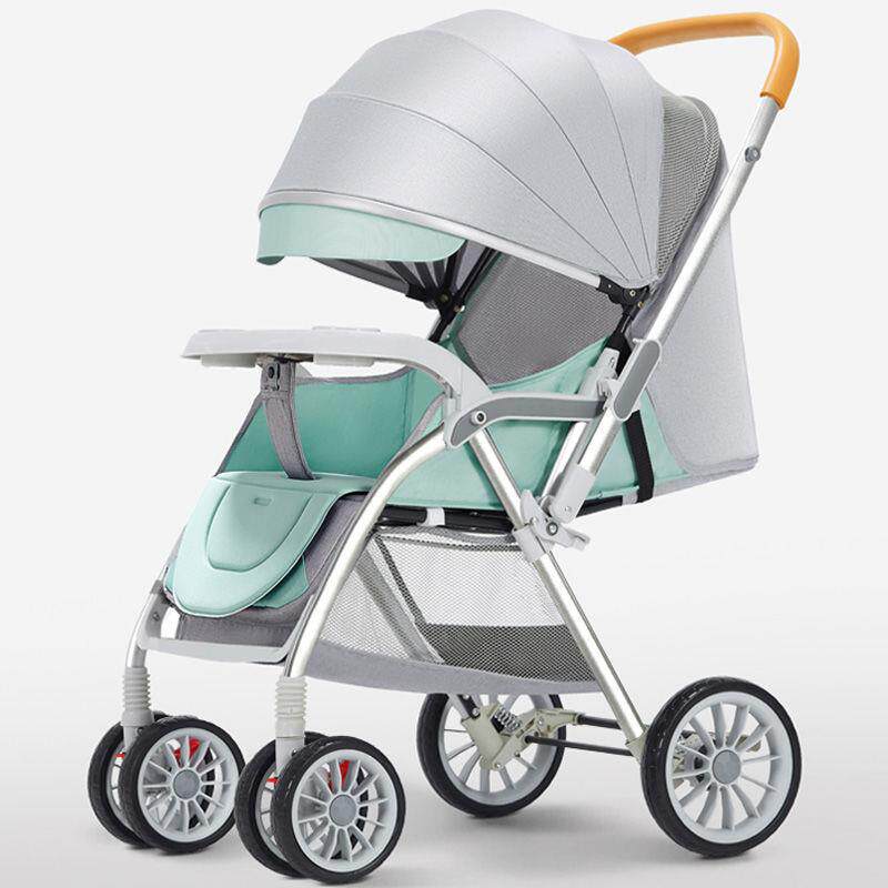 婴儿车轻便折叠可坐躺睡一键收车双向四轮避震新生儿小孩宝宝推车