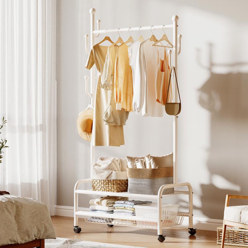 轻奢衣架落地卧室家用房间衣帽架可移动挂衣架网红衣服置物收纳架