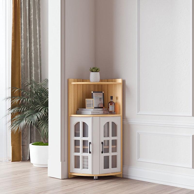 客厅三角柜拐角柜落地书架三角形置物架现代简约收纳柜靠墙柜子