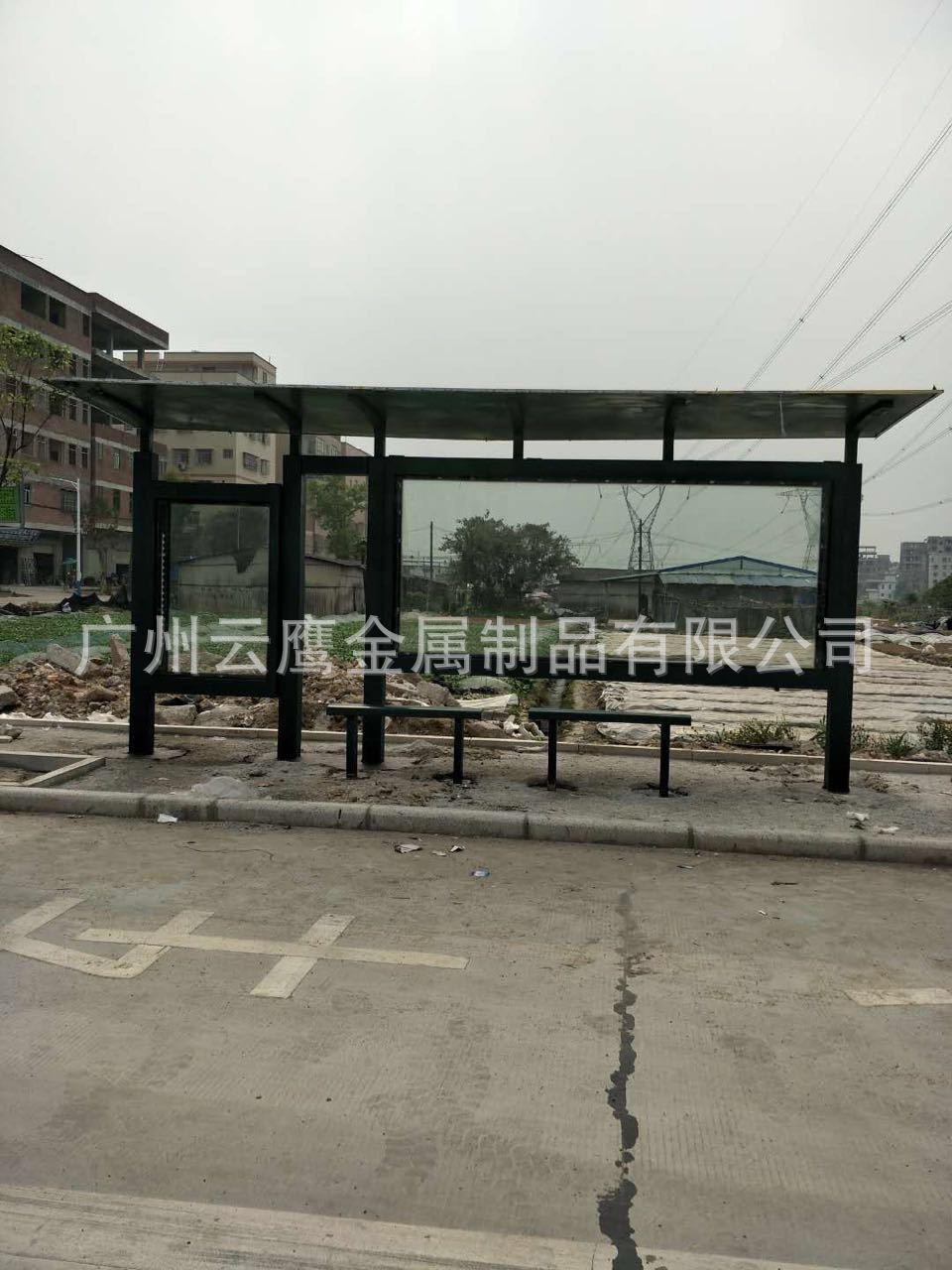 广州候车亭 公交车站台 烤漆候车亭 公交候车亭 站台 厂家 订做